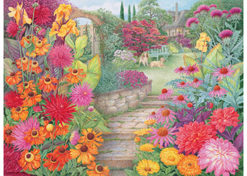 Ravensburger Happy Days No 4 Glorious Gardens 4X 4x500 Piece - Modern Brands Australia