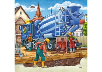Ravensburger - Construction Vehicle Puzzle 3x49p - Modern Brands Australia