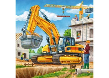 Ravensburger - Construction Vehicle Puzzle 3x49p - Modern Brands Australia