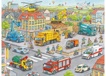 Rburg - Vehicles in the City Puzzle 100p - Modern Brands Australia