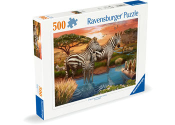 Rburg - Zebras at Waterhole 500p - Modern Brands Australia