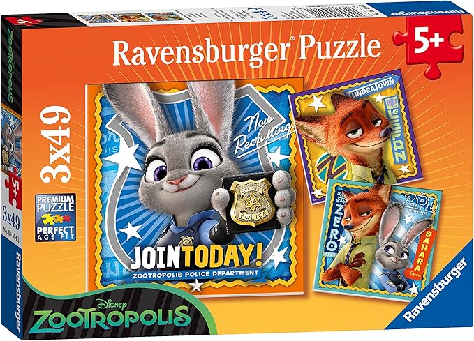 Ravensburger - Zootopia 2, 3x49 piece puzzle - Modern Brands Australia