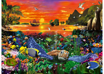 Rburg - Turtle in the Reef Puzzle 500p - Modern Brands Australia
