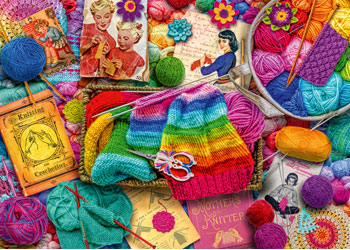 Ravensburger - Vintage Knitting & Crochet Puzzle 1000p - Modern Brands Australia