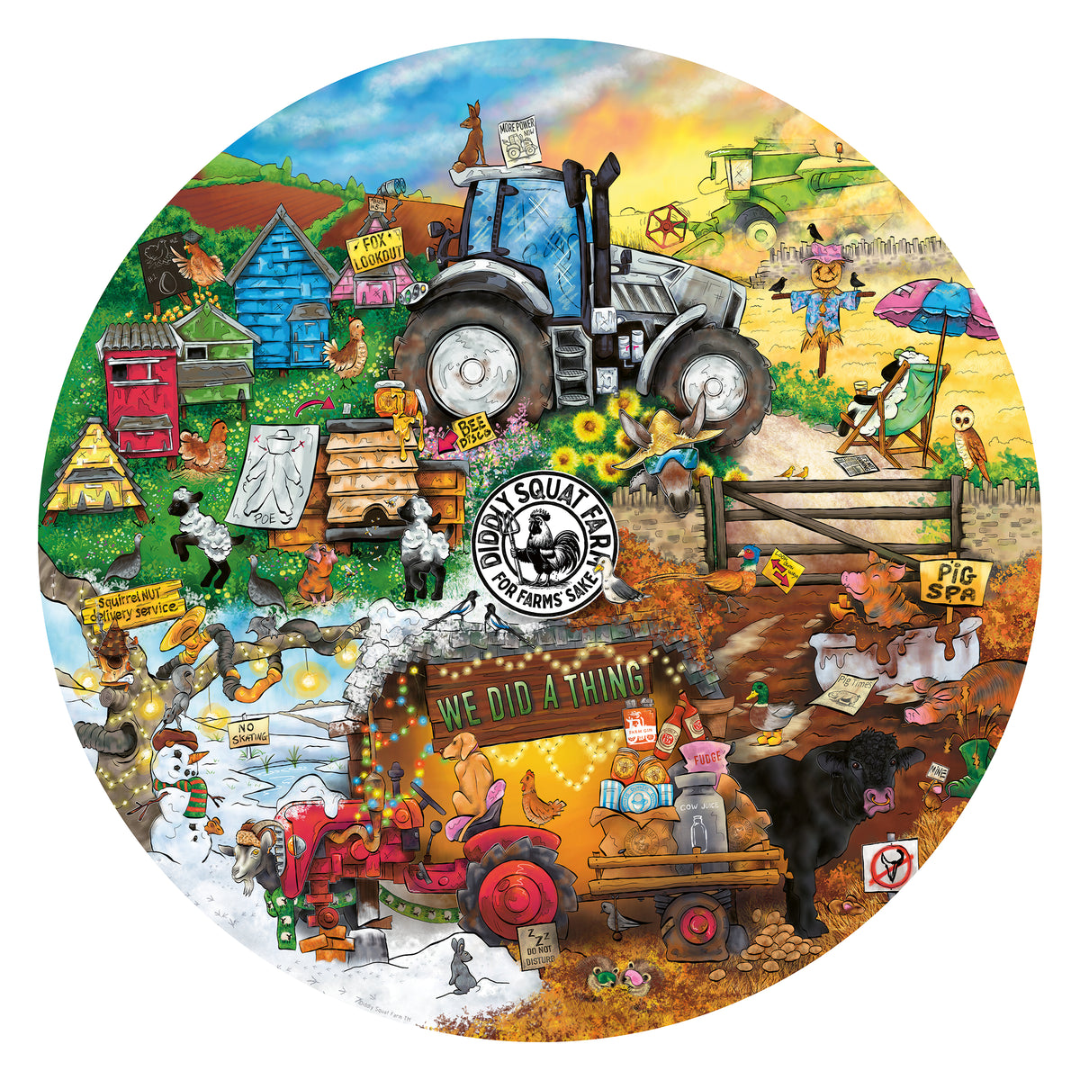 Ravensburger - Diddly Squat Farm Circular 500 Pieces