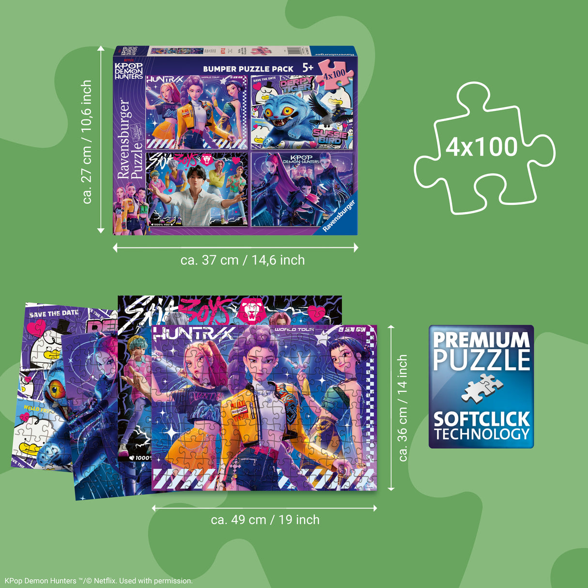 Ravensburger - For the fans! 4x100 Pieces