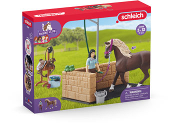 Schleich - Washing Area with Horse Club Emily & Lu - Modern Brands Australia