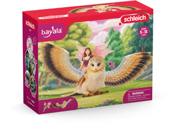 Schleich - Fairy In Flight On Glam-Owl - Modern Brands Australia