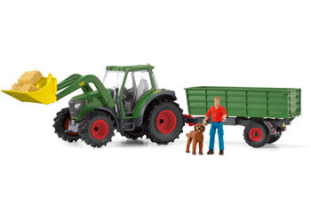 Schleich - Tractor with Trailer - Modern Brands Australia
