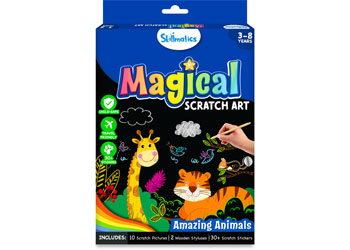 Skillm - Magical Scratch Art Amazing Animals - Modern Brands Australia