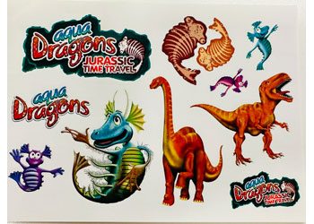 Aqua Dragons - Giveaway Stickers - Modern Brands Australia