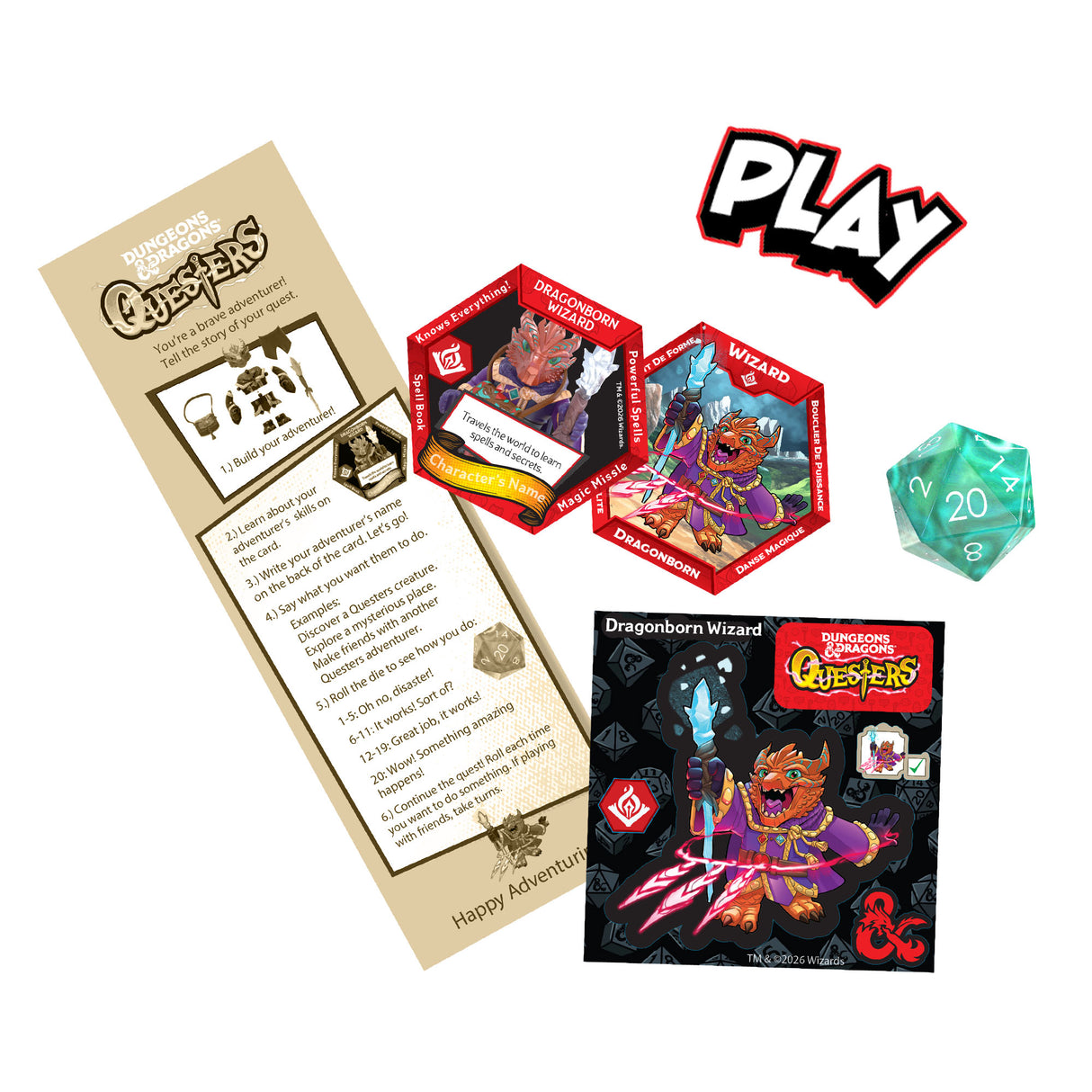 Dungeons & Dragons Questers WAVE 1 ADVENTURERS ASST CDU6