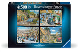 Ravensburger - Happy Days: Village Life 4x500 pieces