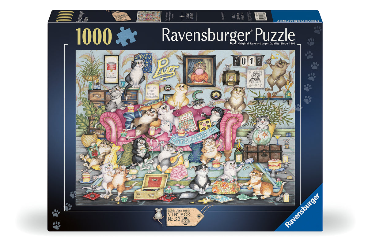Ravensburger - Crazy Cat's Purrfect Night In Puzzle 1000 pieces