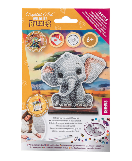 CrystalArt - Wildlife Buddies - Elephant - Modern Brands Australia