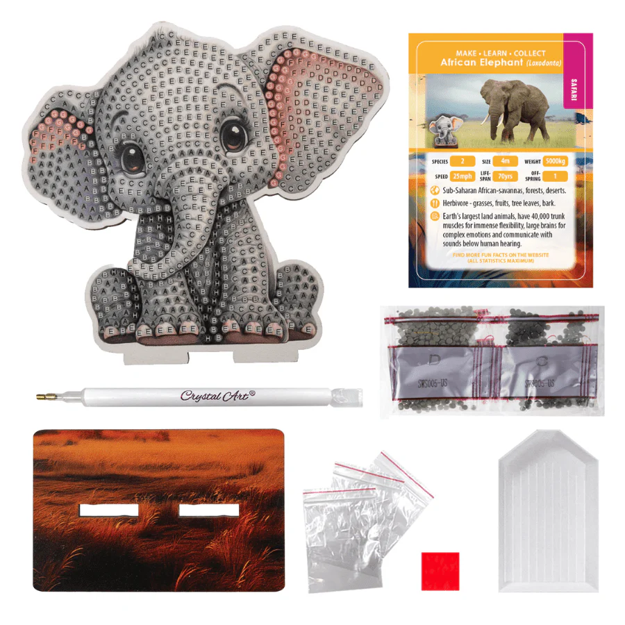 CrystalArt - Wildlife Buddies - Elephant - Modern Brands Australia