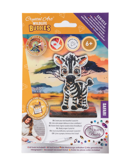 CrystalArt - Wildlife Buddies - Zebra - Modern Brands Australia