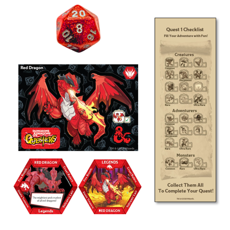 Dungeons & Dragons Questers WAVE 1 MONSTERS Red Dragon