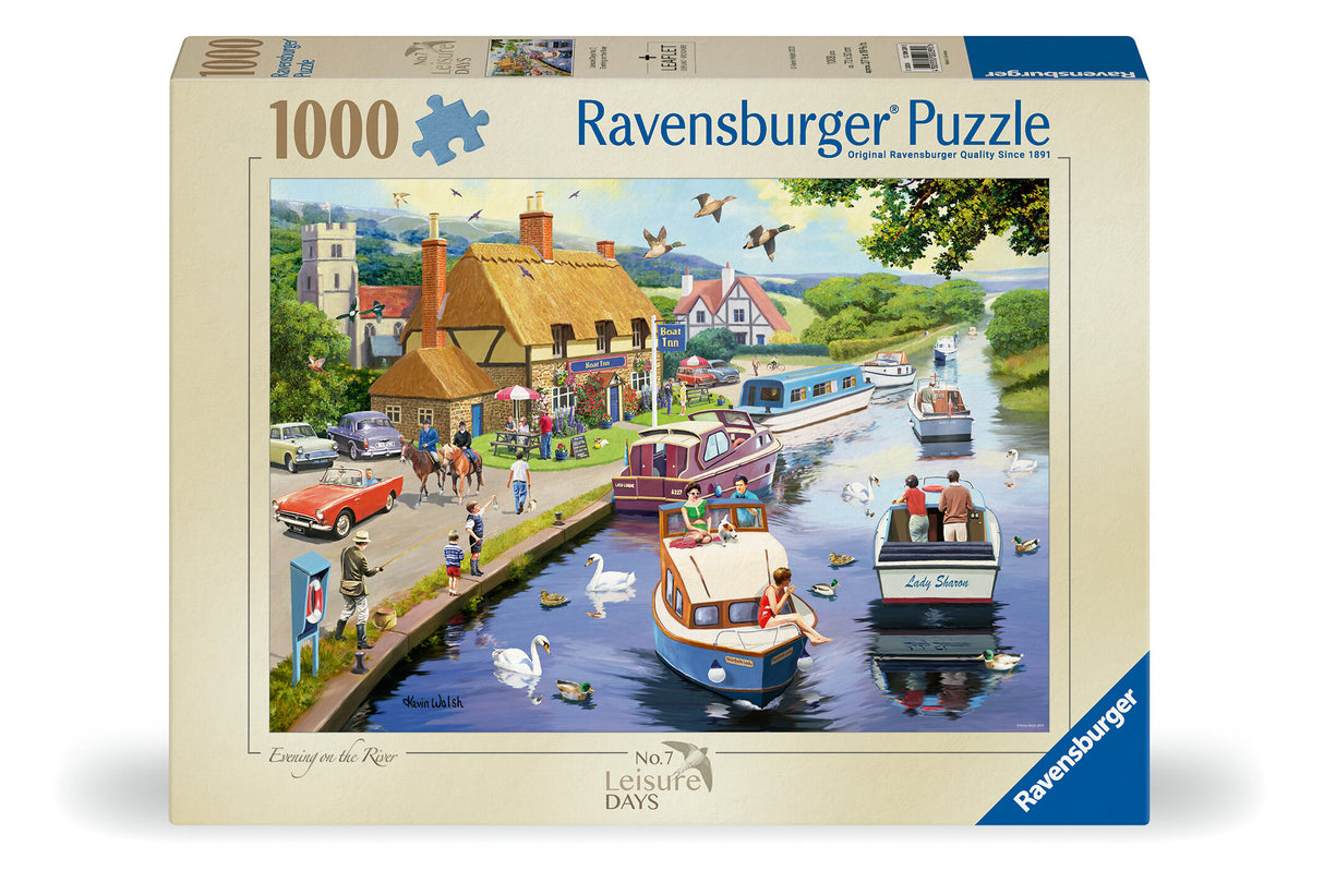 Ravensburger - Leisure Days No 7 Evening on River Puzzle 1000 Pieces - Modern Brands Australia