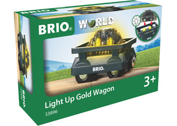BRIO - Light Up Gold Wagon 2 pieces - Modern Brands Australia
