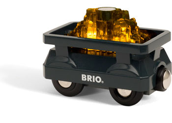 BRIO - Light Up Gold Wagon 2 pieces - Modern Brands Australia