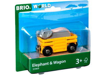 BRIO - Elephant and Wagon 2 pieces - Modern Brands Australia