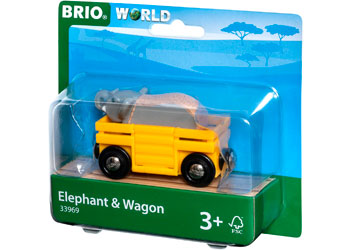 BRIO - Elephant and Wagon 2 pieces - Modern Brands Australia