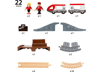 BRIO - Starter Travel Train Set 22 pieces - Modern Brands Australia