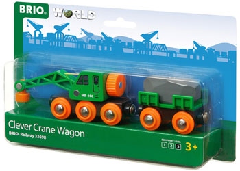 BRIO - Clever Crane Wagon 4 pieces - Modern Brands Australia