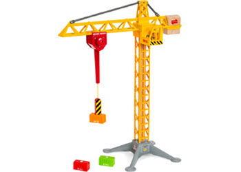 BRIO - Construction Crane w Lights 5 pieces - Modern Brands Australia