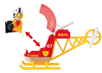BRIO - Firefighter Helicopter 3 pieces - Modern Brands Australia