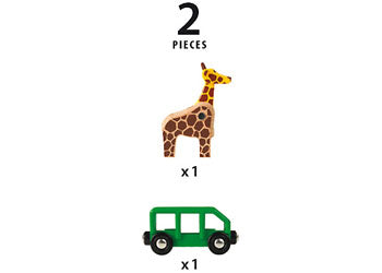 BRIO - Giraffe and Wagon 2 pieces - Modern Brands Australia