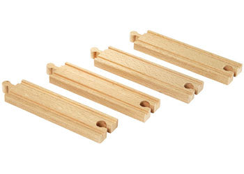 BRIO - Medium Straight Tracks 4 pieces - Modern Brands Australia