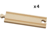 BRIO - Medium Straight Tracks 4 pieces - Modern Brands Australia