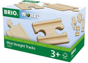 BRIO - Mini Straight Tracks 4 pieces - Modern Brands Australia
