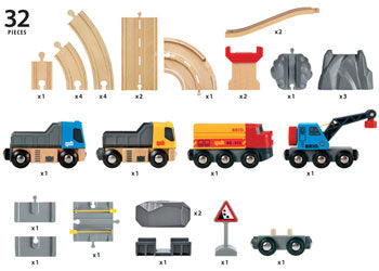 BRIO - Rail & Road Loading Set 32 pieces - Modern Brands Australia