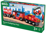 BRIO - Rescue Firefighting Train 4 pieces - Modern Brands Australia