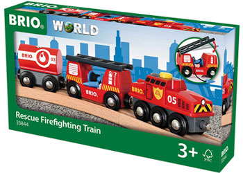 BRIO - Rescue Firefighting Train 4 pieces - Modern Brands Australia