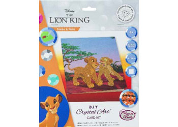 CrystalArt - Simba and Nala 18x18cm Card - Modern Brands Australia