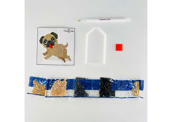 CrystalArt - Playful Pup 9x9cm Motif - Modern Brands Australia