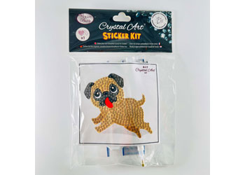 CrystalArt - Playful Pup 9x9cm Motif - Modern Brands Australia