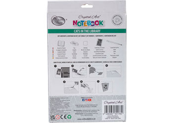 CrystalArt - Cats in the Library Notebook 18x26cm - Modern Brands Australia