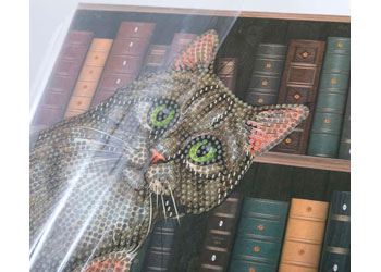 CrystalArt - Cats in the Library Notebook 18x26cm - Modern Brands Australia