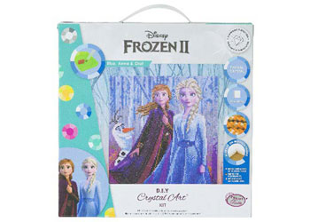 CrystalArt - Elsa Anna & Olaf 30x30cm Kit - Modern Brands Australia