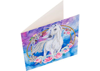 CrystalArt - Unicorn Garland 18x18cm Card - Modern Brands Australia