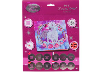 CrystalArt - Unicorn Garland 18x18cm Card - Modern Brands Australia