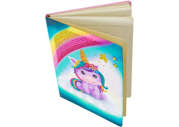 CrystalArt - Unicorn Smile Notebook 18x26cm - Modern Brands Australia