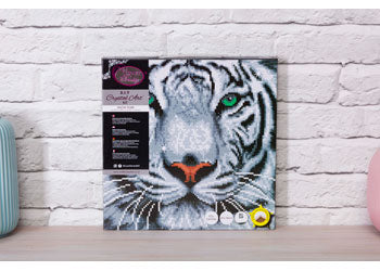CrystalArt - White Tiger 30x30cm Kit - Modern Brands Australia