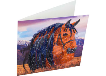 CrystalArt - Horse 18x18cm Card - Modern Brands Australia