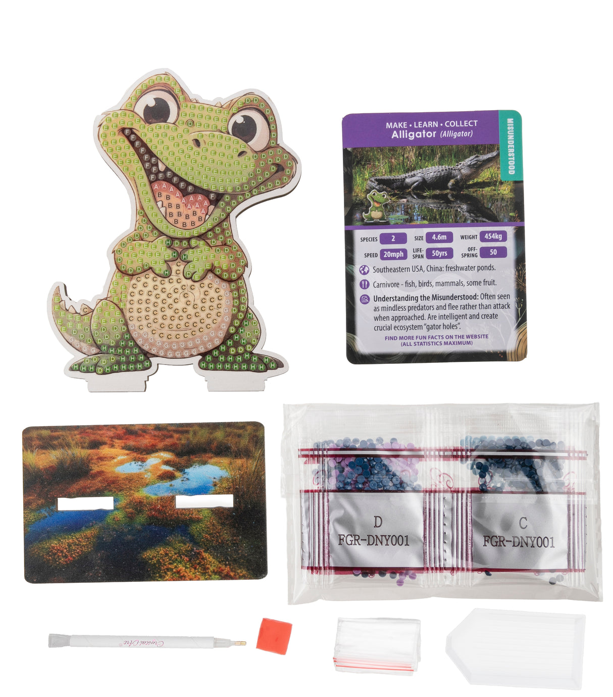 CrystalArt - Wildlife Buddies - Aligator - Modern Brands Australia